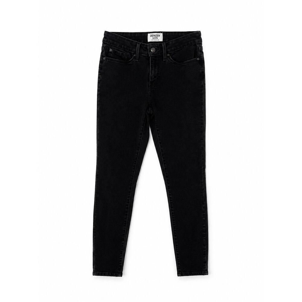 Denizen by Levi’s Black Skinny Jeans Stretch Denim Mid Rise Slim Fit Size 27